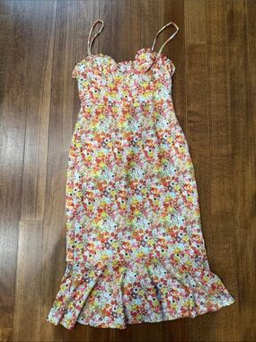 Hutch Multicolor Floral Spaghetti-Strap Selene Dress Sz Small